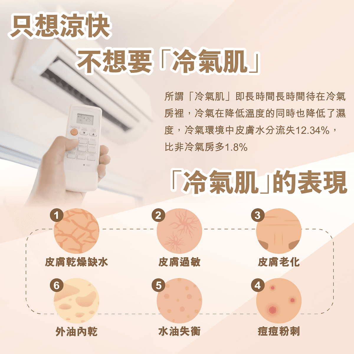 只想涼快,不要冷氣肌