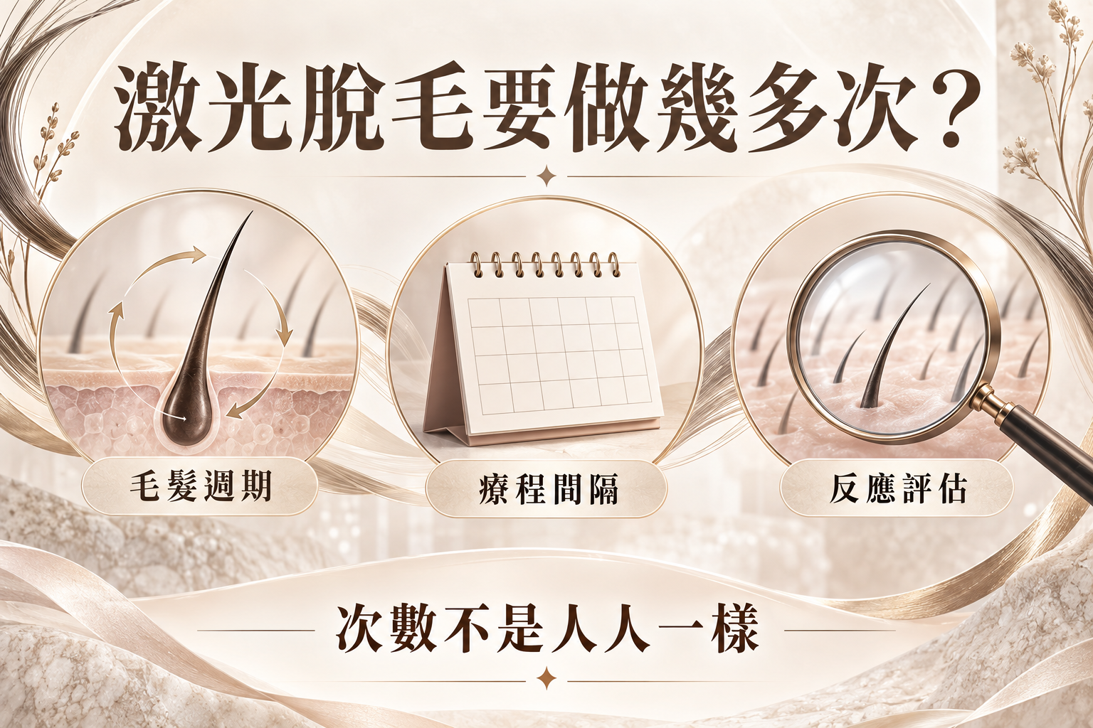 激光脫毛次數需考慮毛髮週期、療程間隔與個人反應