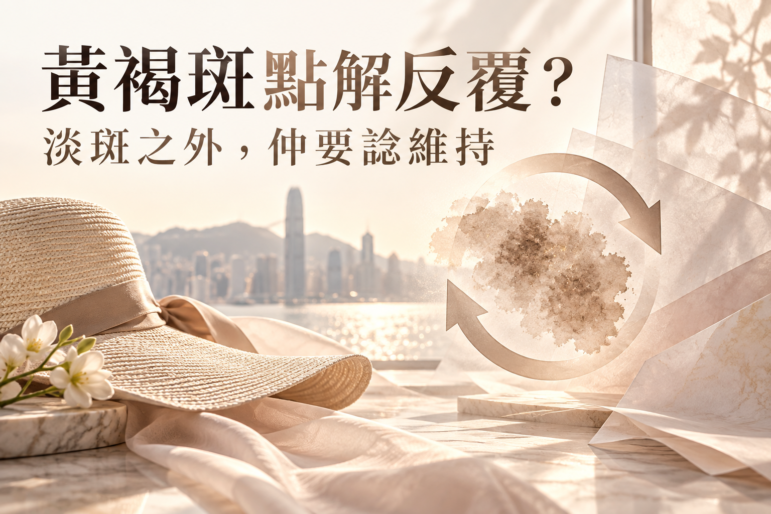 遮陽帽、色素水彩與循環箭嘴，解釋黃褐斑變淡後仍需維持管理